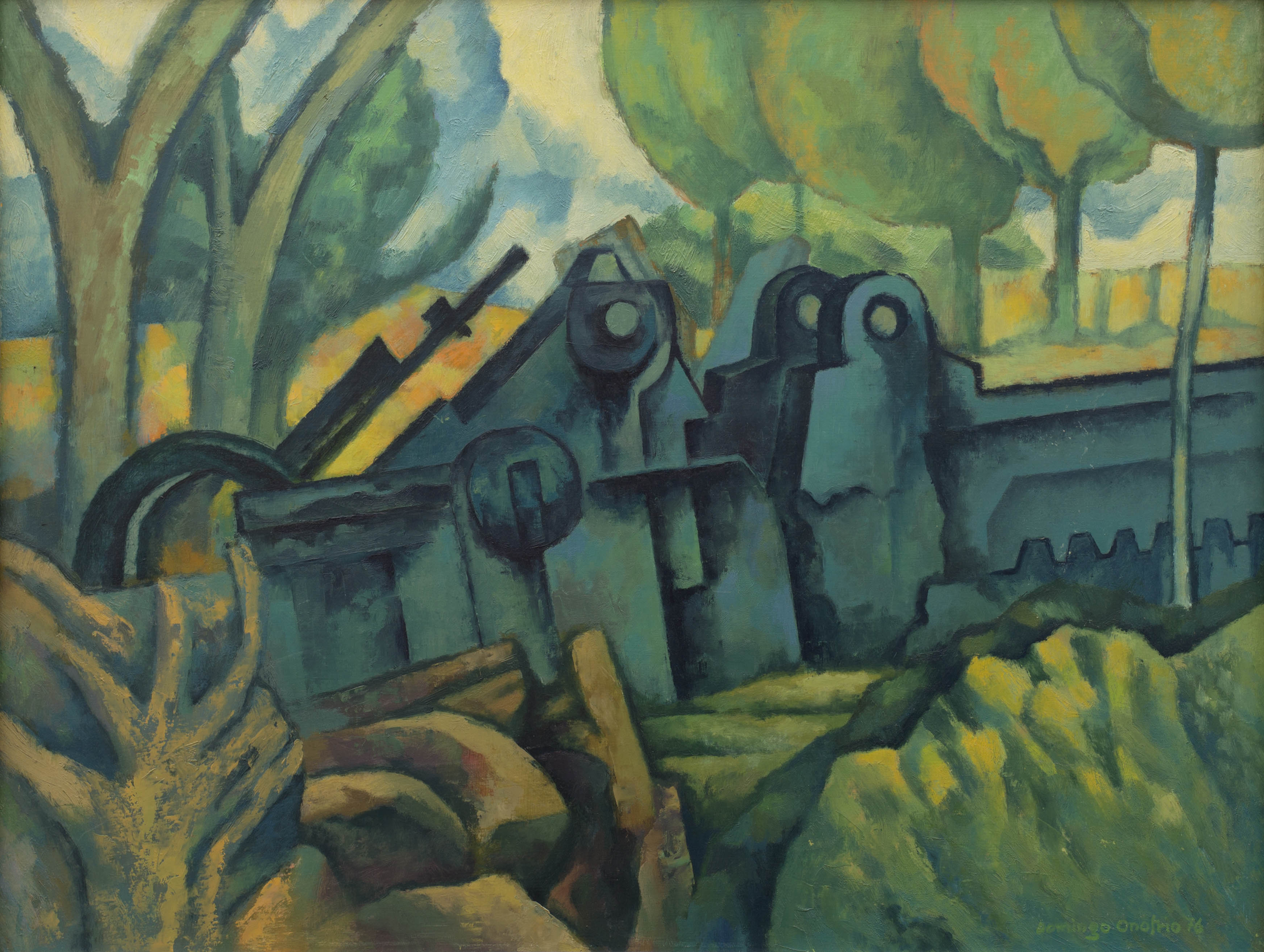 Paisaje con máquinas