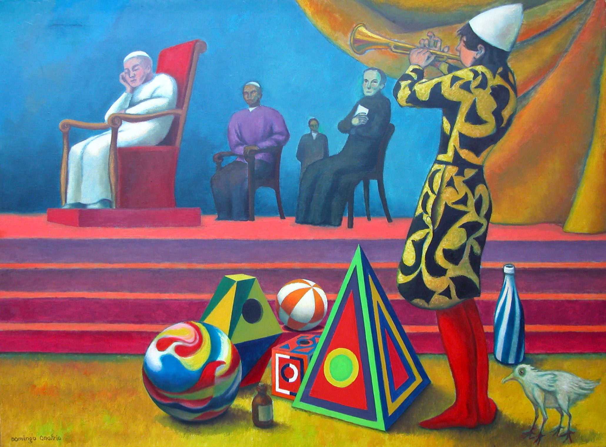 Clown divirtiendo al Papa